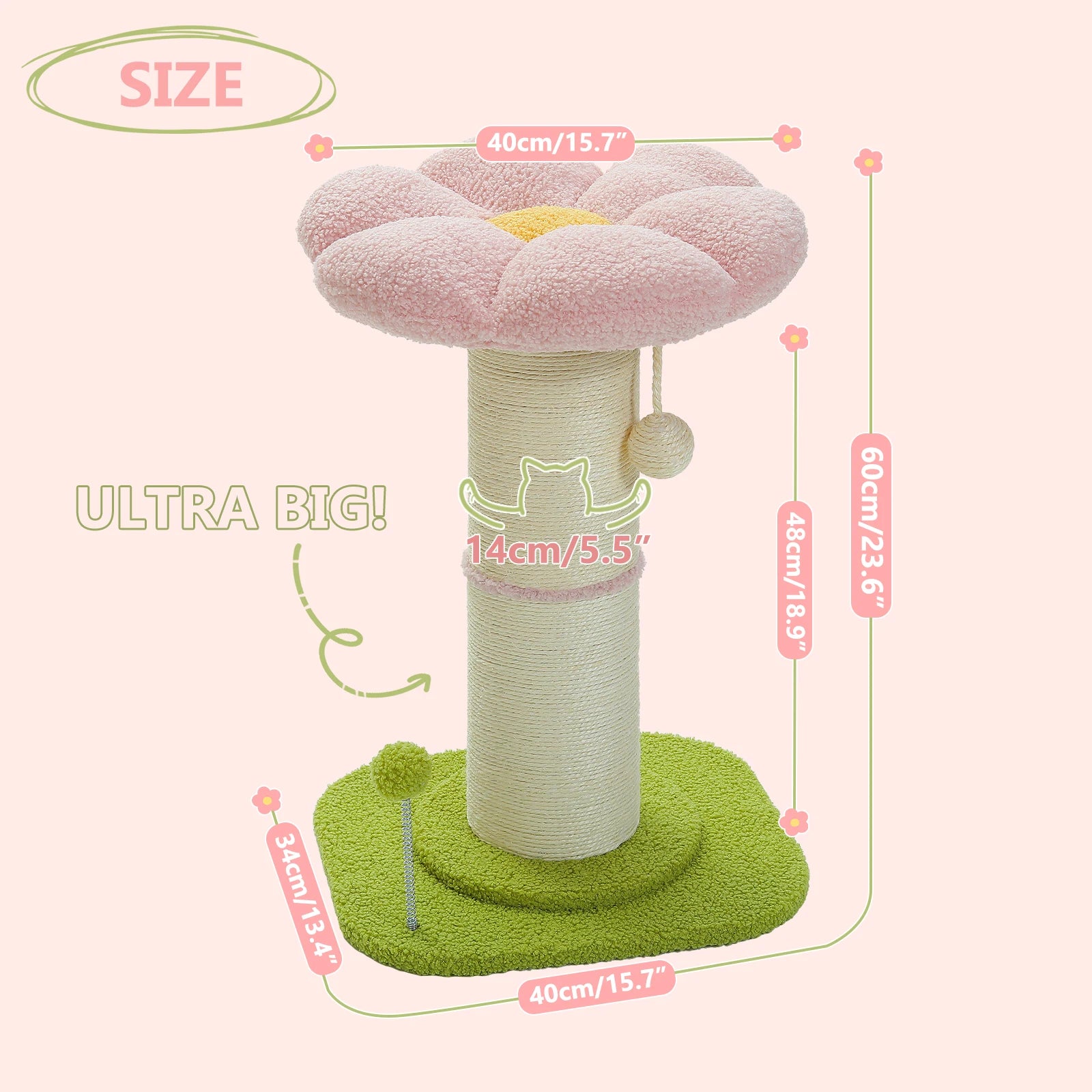 Small Flower Tree Cat Scratching Post