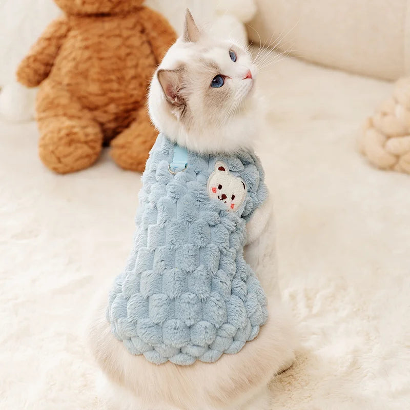 Warm Button Down Pet Winter Jacket Clothes