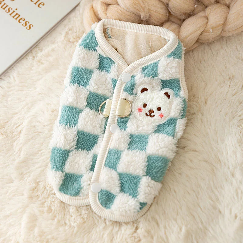 Warm Button Down Pet Winter Jacket Clothes