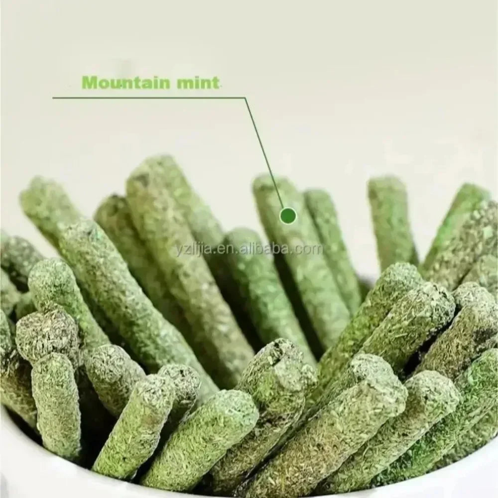 6 Natural Cat Scratching and Bite Sticks with Mint Flavor
