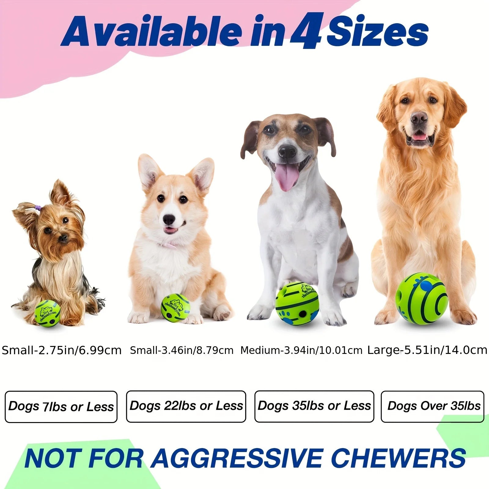 Squeaky Giggle Wobble Ball for All Dog Breeds with Entertaining Sounds
