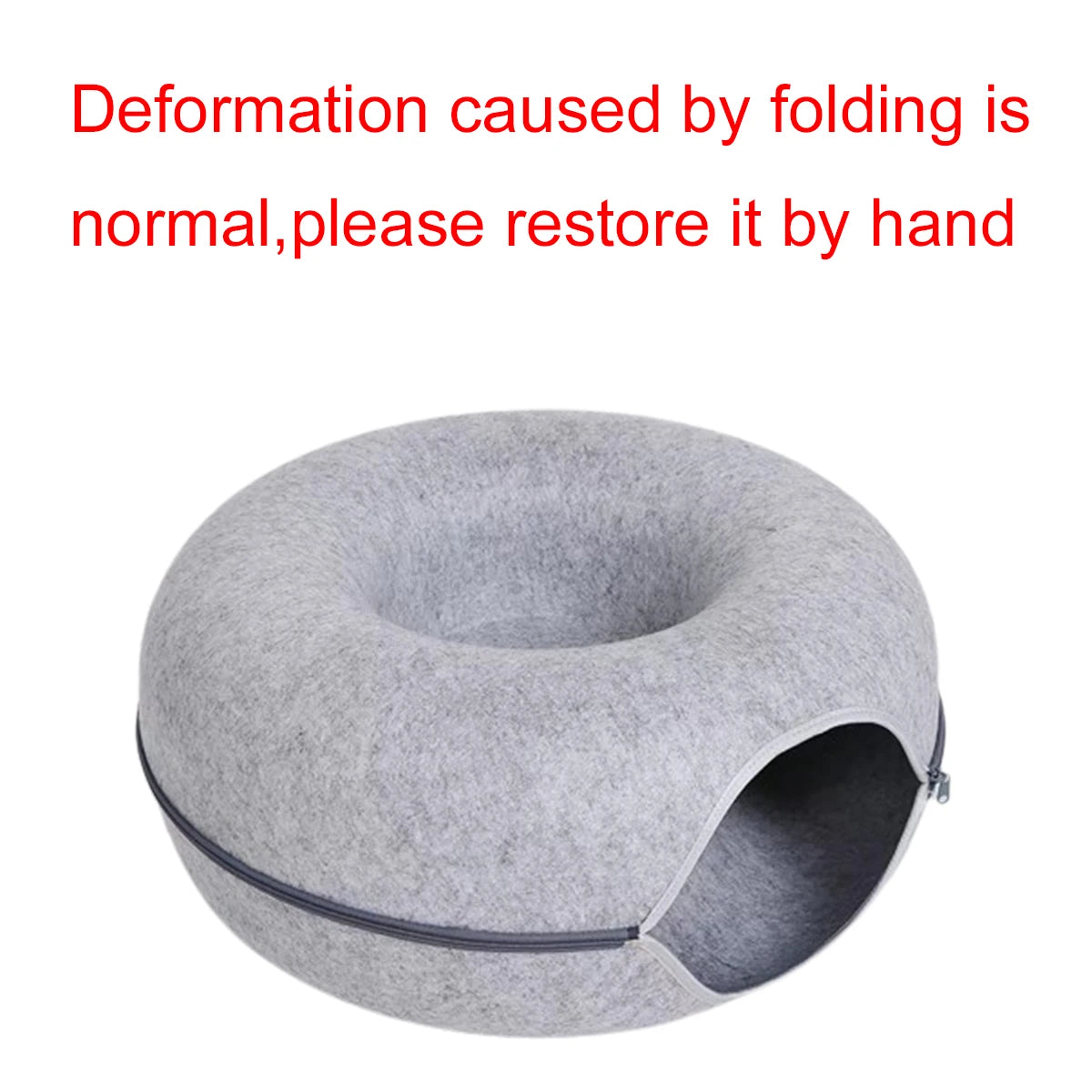 Felt Donut Cat Bed with Vent