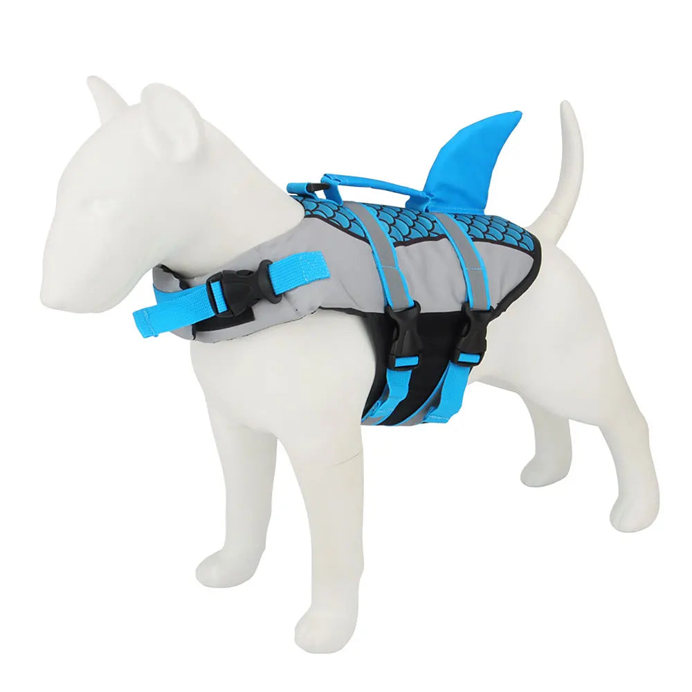 Scales Shark Dog Swimwear, Pet Life Jacket