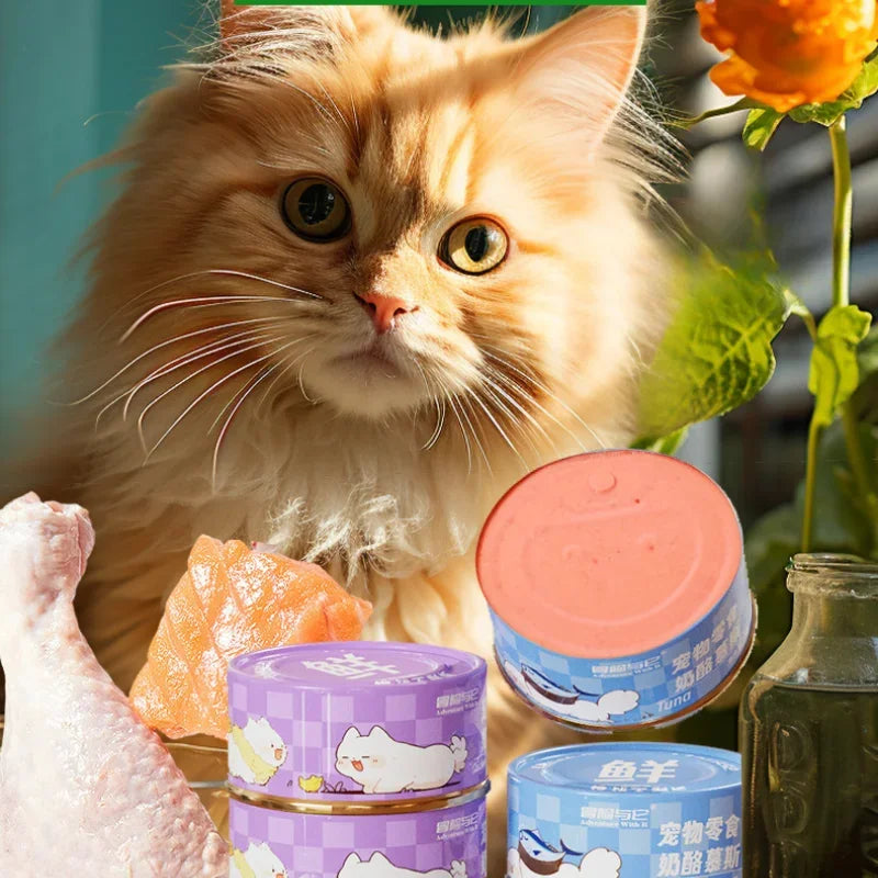Wet Cat Food 85g, Canned Chicken, Nourishing Meat Puree