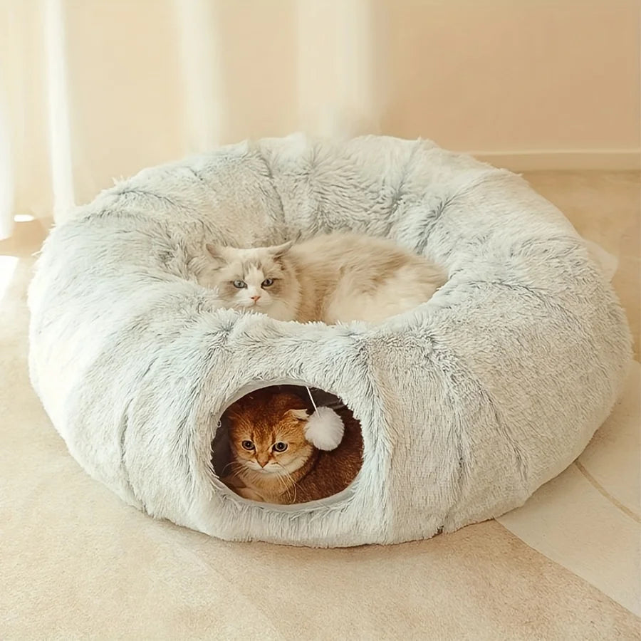 Luxury Cat tunnel, warm, foldable, removable, and washable