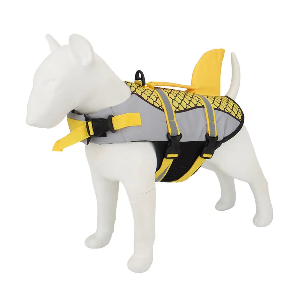 Scales Shark Dog Swimwear, Pet Life Jacket