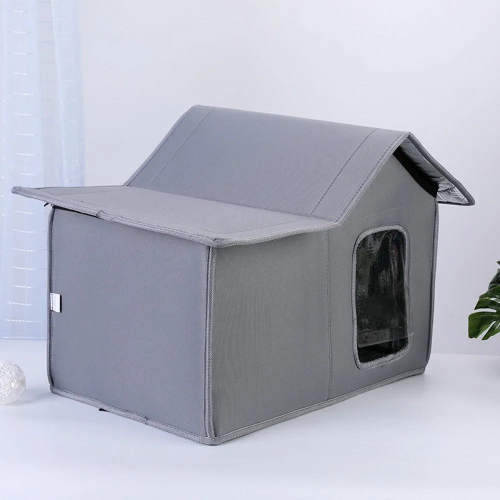 Waterproof Outdoor Cat House with Detachable Roof