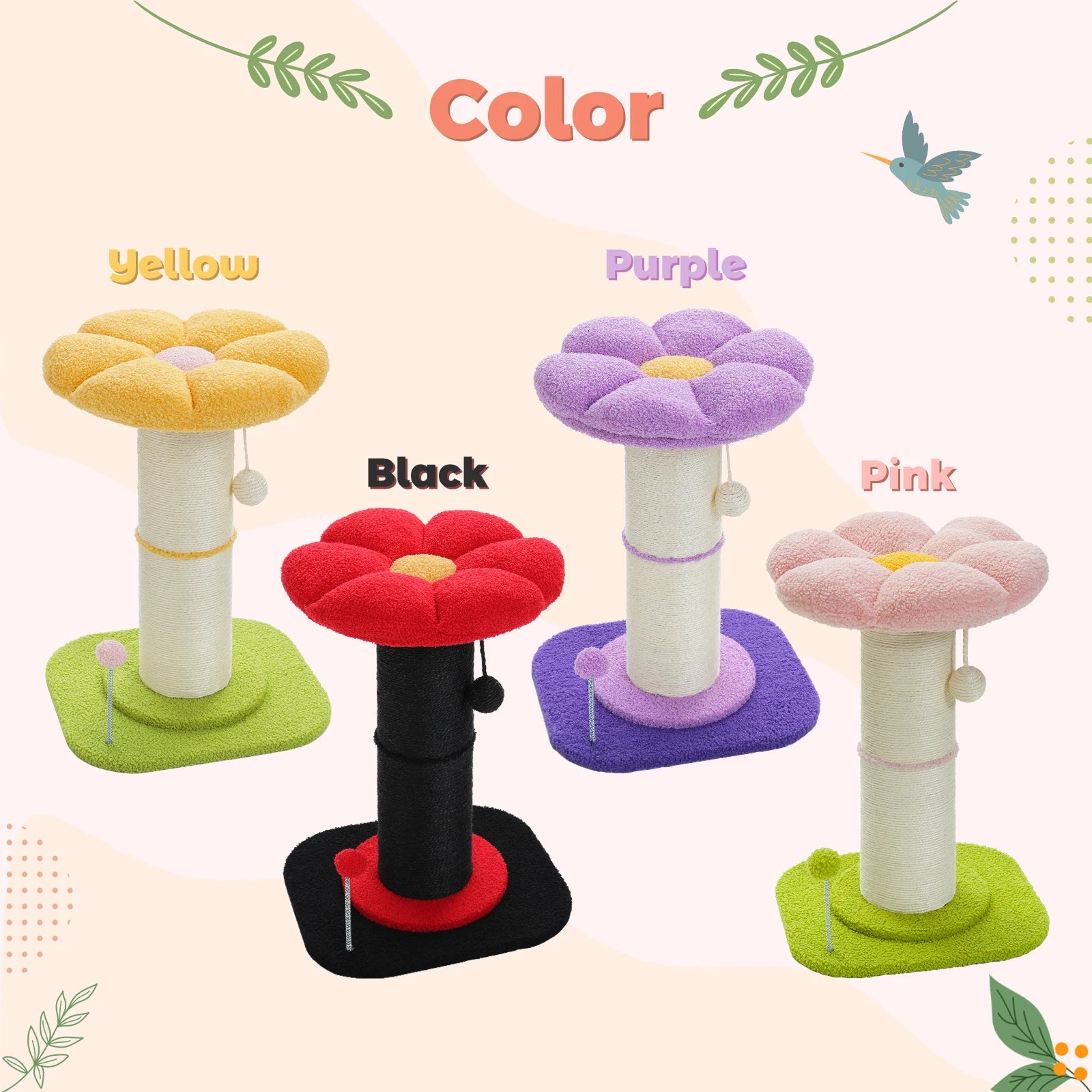 Small Flower Tree Cat Scratching Post