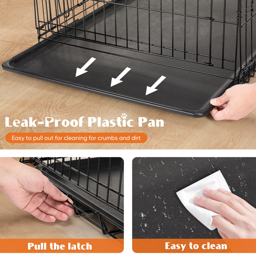 Collapsible wire dog cage