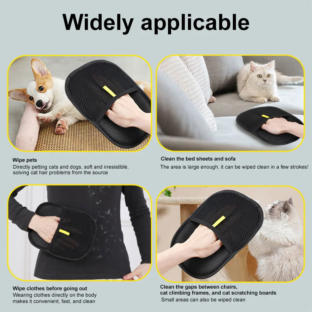 Glove pet hair remover