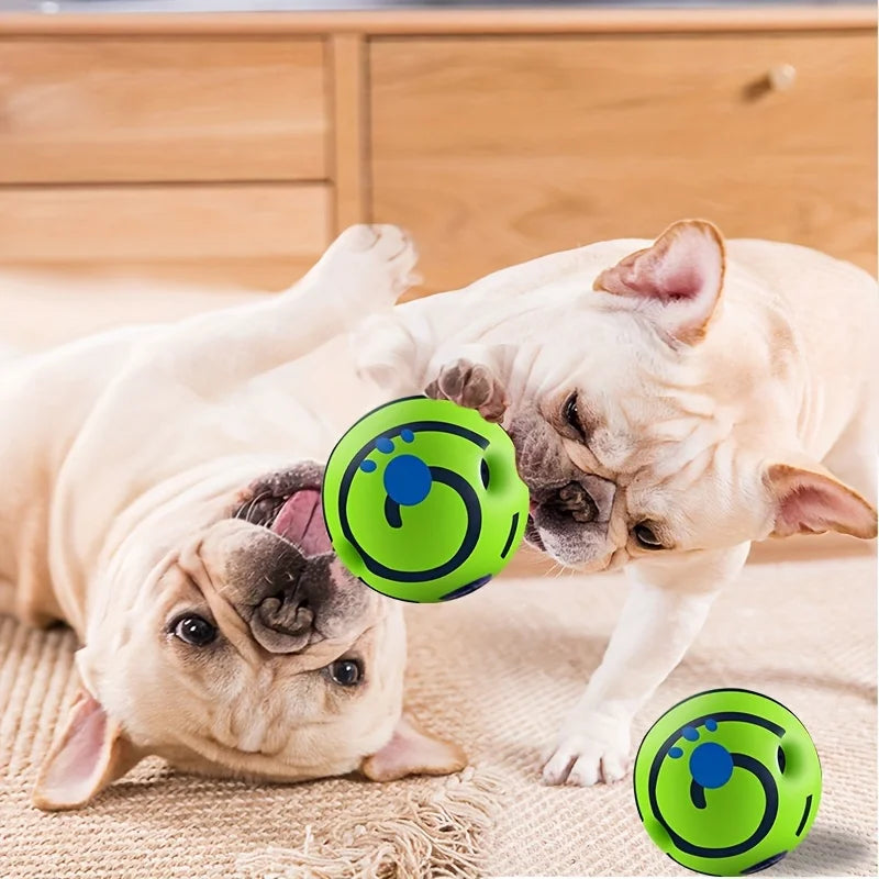 Squeaky Giggle Wobble Ball for All Dog Breeds with Entertaining Sounds