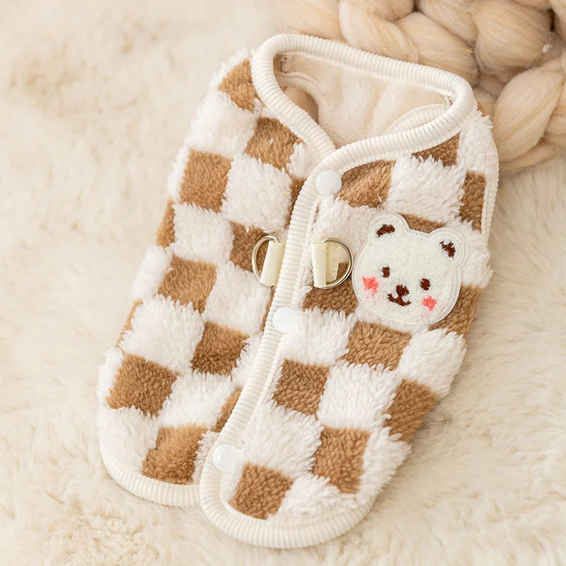 Warm Button Down Pet Winter Jacket Clothes