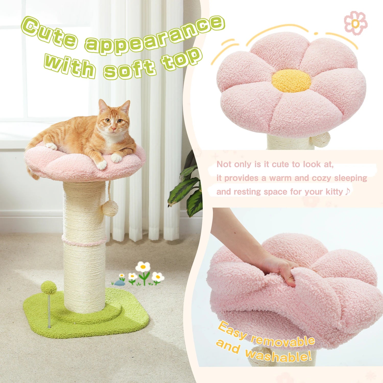 Small Flower Tree Cat Scratching Post