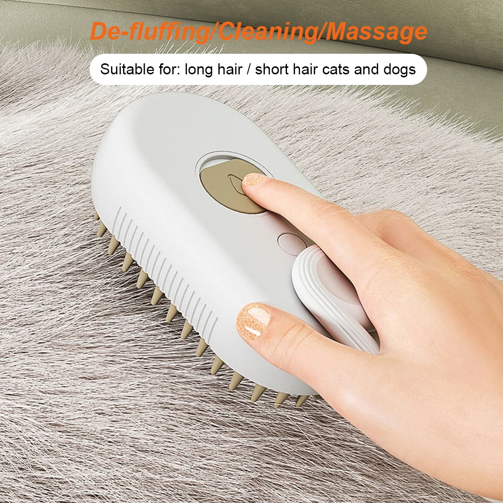 3 in 1 Electric Spray Cat Hair Brushes USB Rechargeable