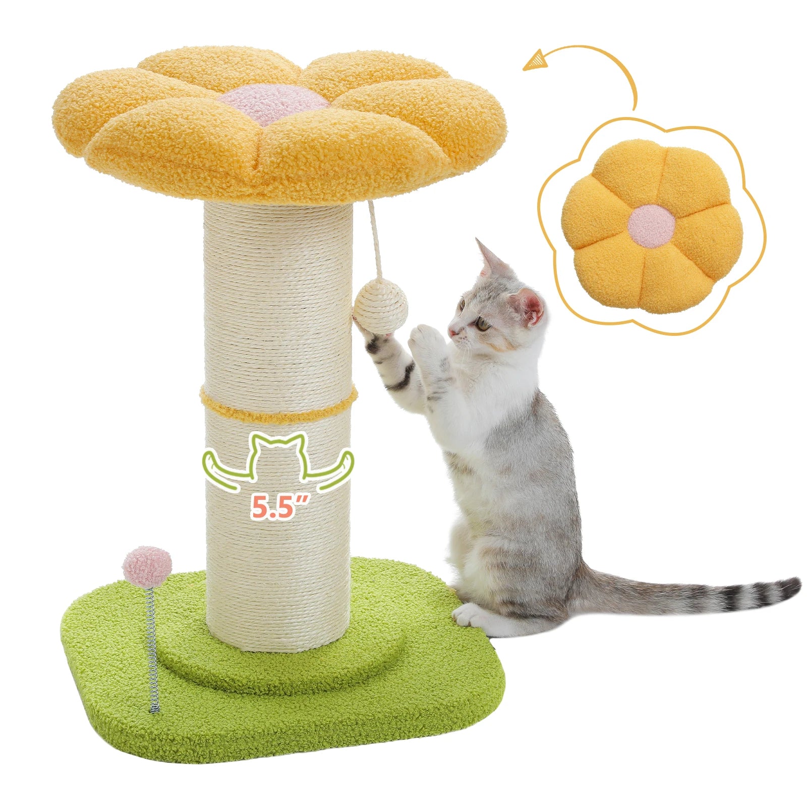 Small Flower Tree Cat Scratching Post