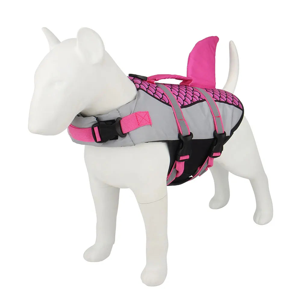 Scales Shark Dog Swimwear, Pet Life Jacket