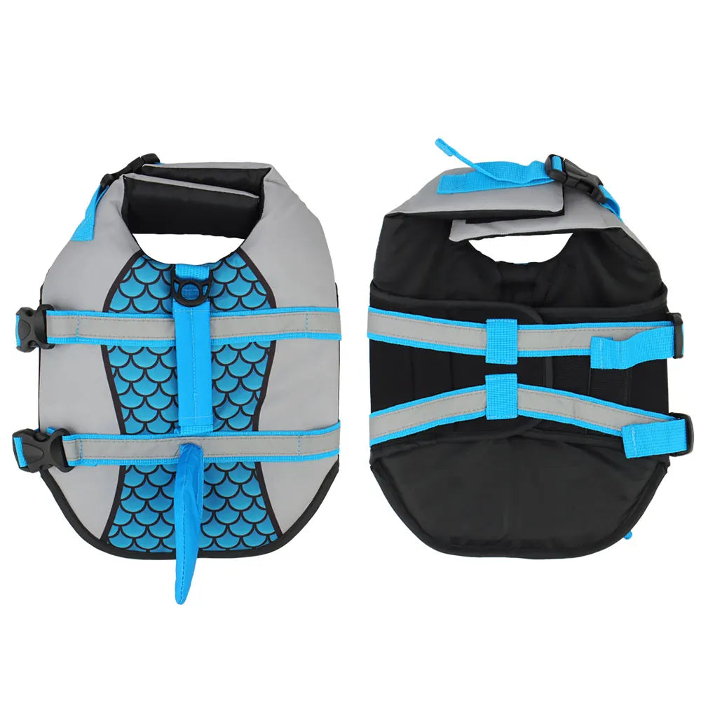 Scales Shark Dog Swimwear, Pet Life Jacket