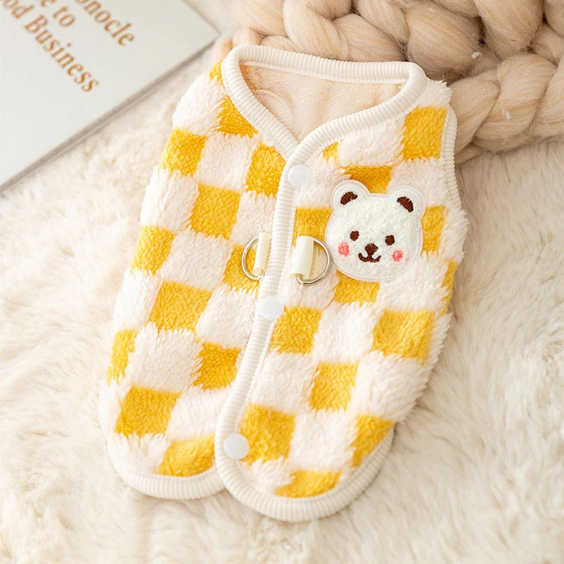 Warm Button Down Pet Winter Jacket Clothes