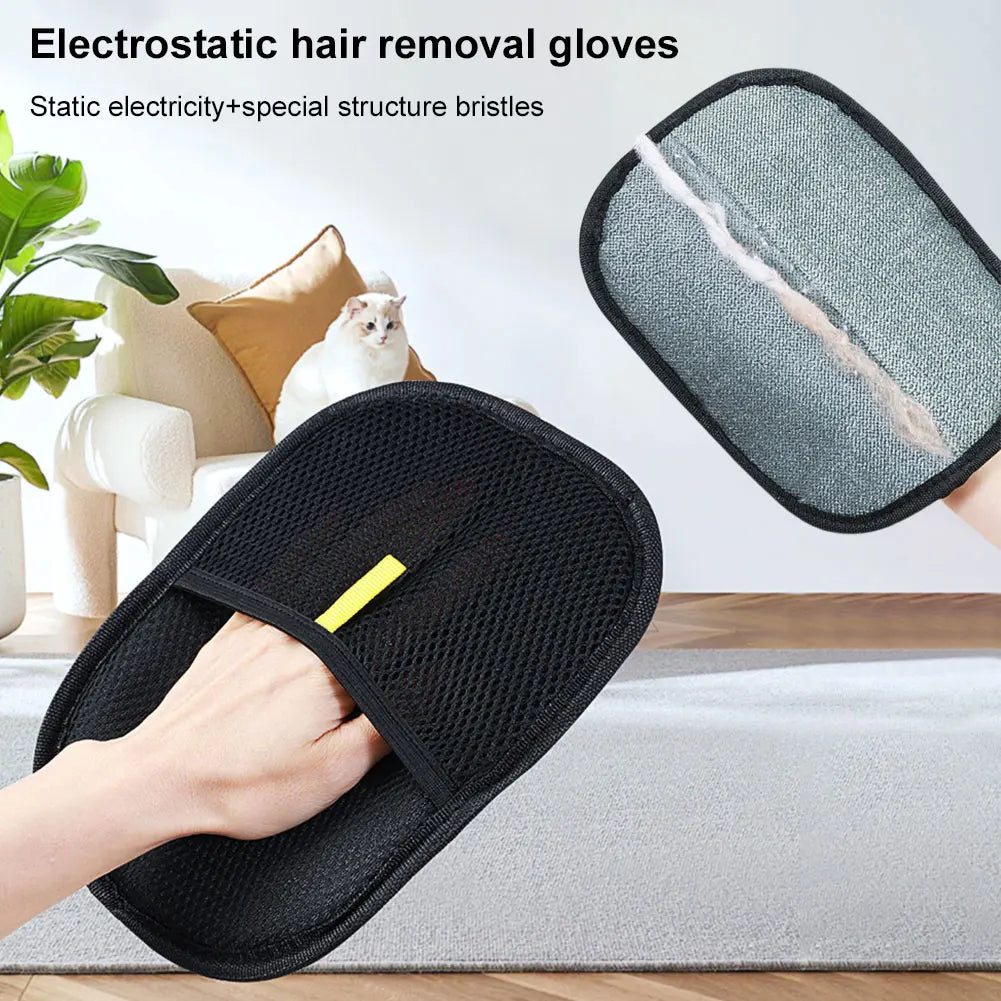 Glove pet hair remover