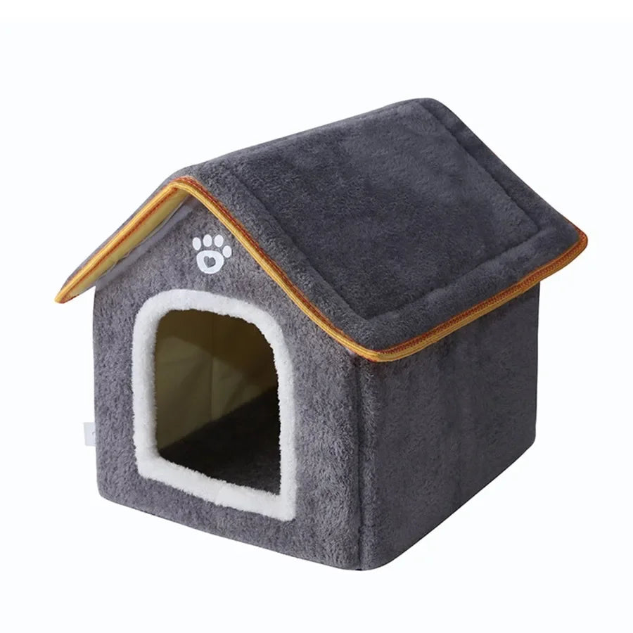 Foldable Indoor Memory Foam Dog House with Cushion