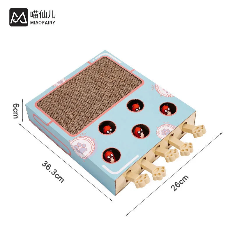 Whack-a-mole Interactive Solid Wood Cat Toys