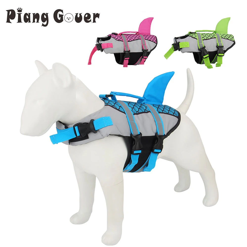 Scales Shark Dog Swimwear, Pet Life Jacket