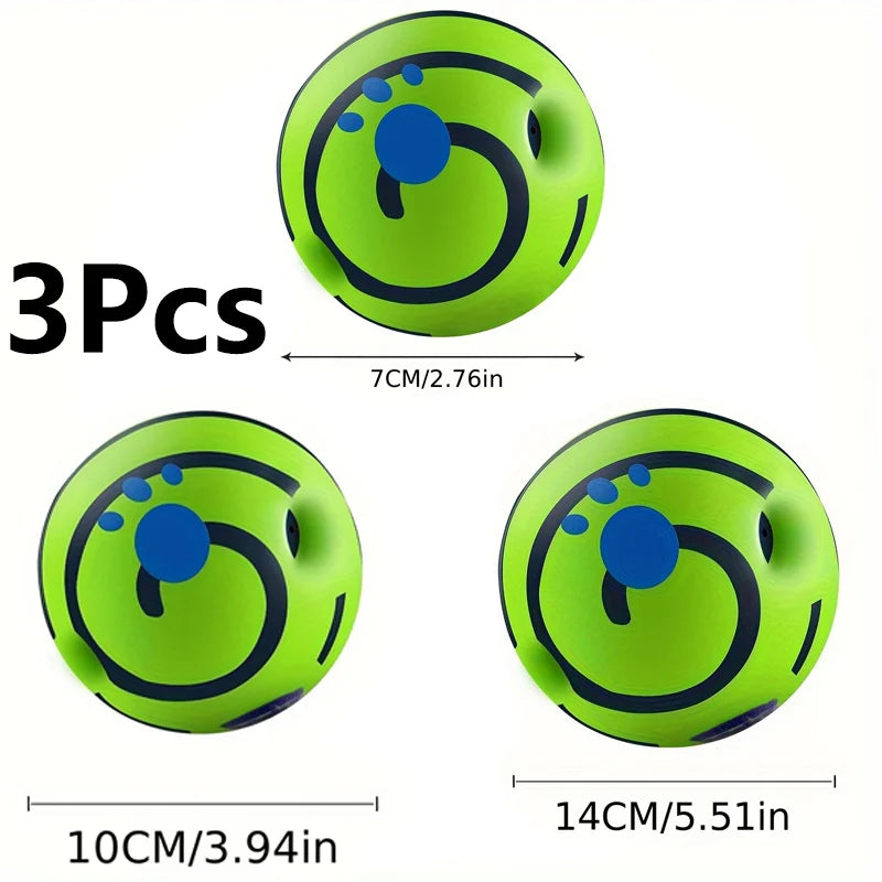 Squeaky Giggle Wobble Ball for All Dog Breeds with Entertaining Sounds