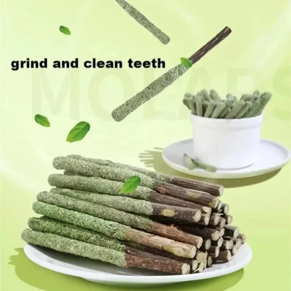 6 Natural Cat Scratching and Bite Sticks with Mint Flavor