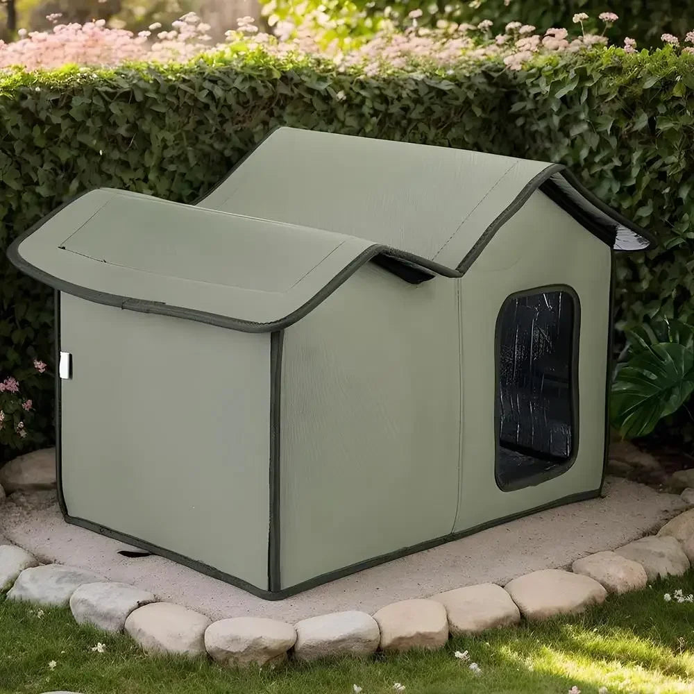 Waterproof Outdoor Cat House with Detachable Roof