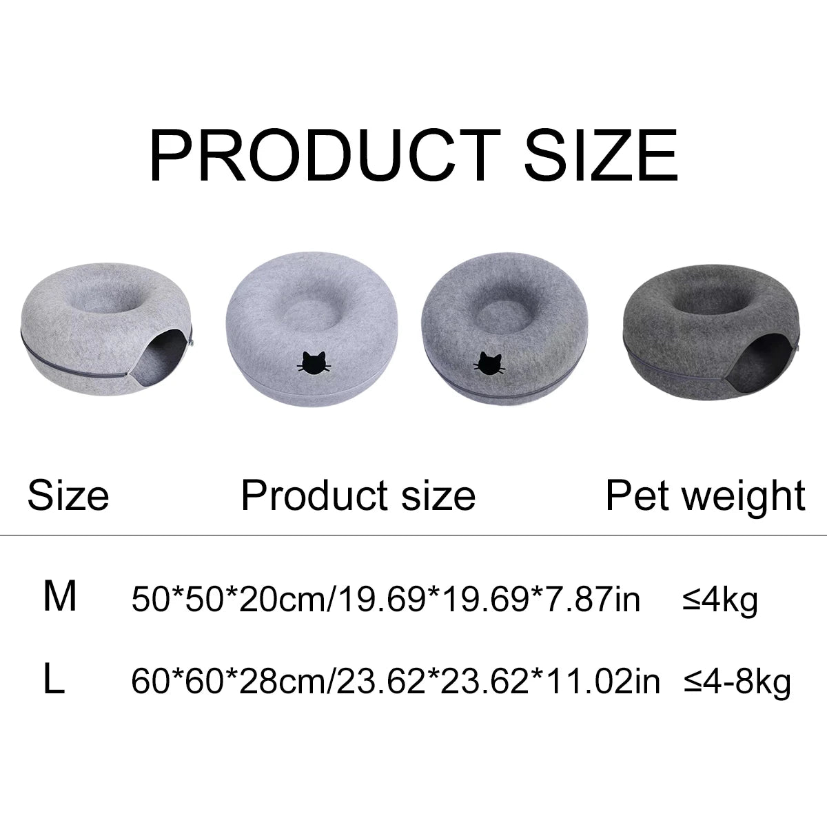 Felt Donut Cat Bed with Vent