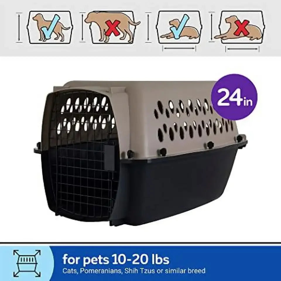Portable Plastic Dog Travel Crate