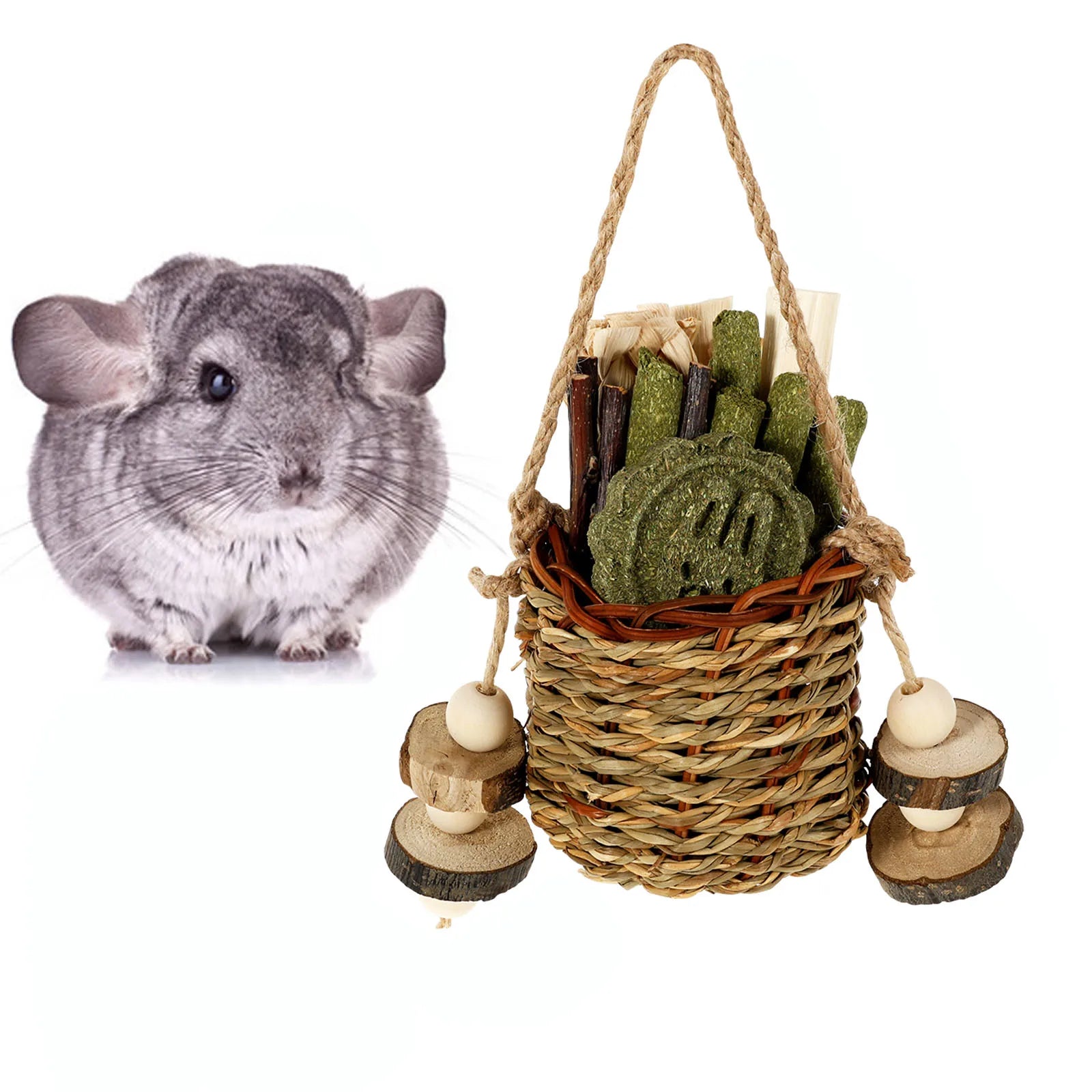 Interactive Bunny Chew Toy Bite Resistant Rabbit Enrichment Toy