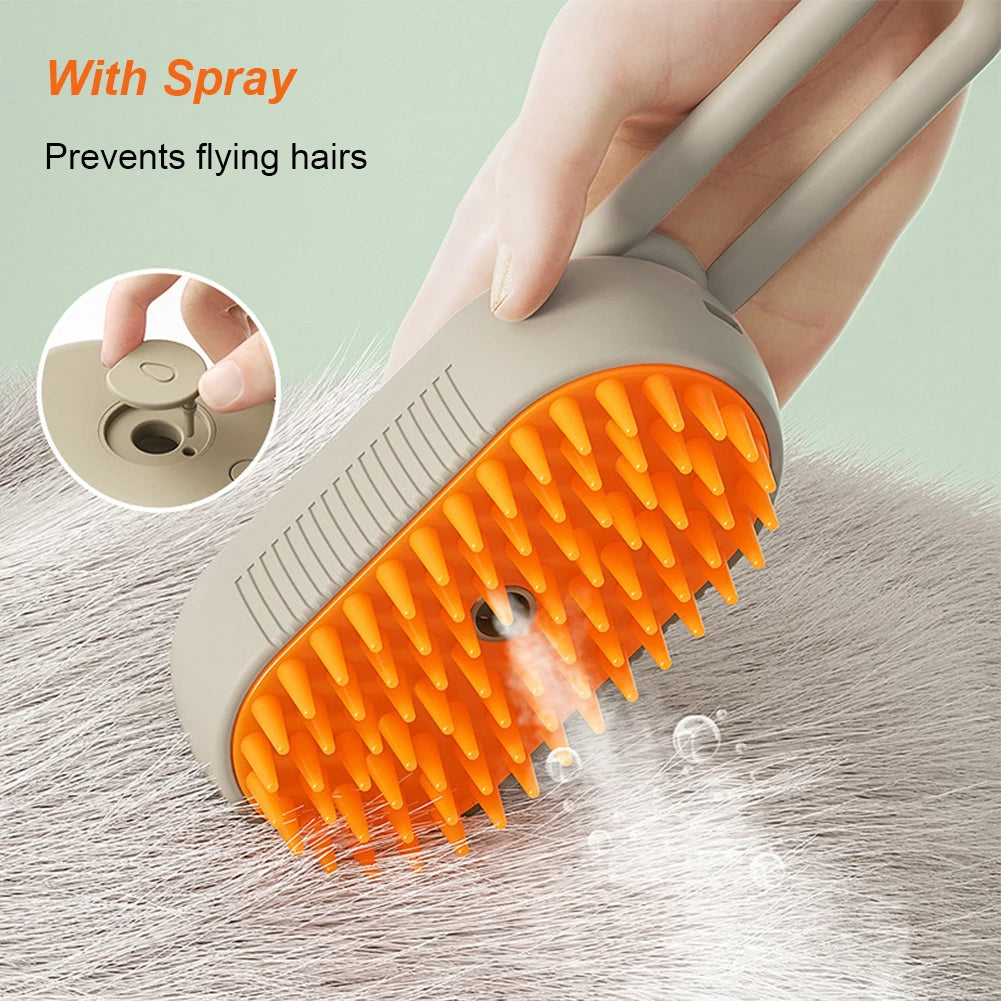 3 in 1 Electric Spray Cat Hair Brushes USB Rechargeable