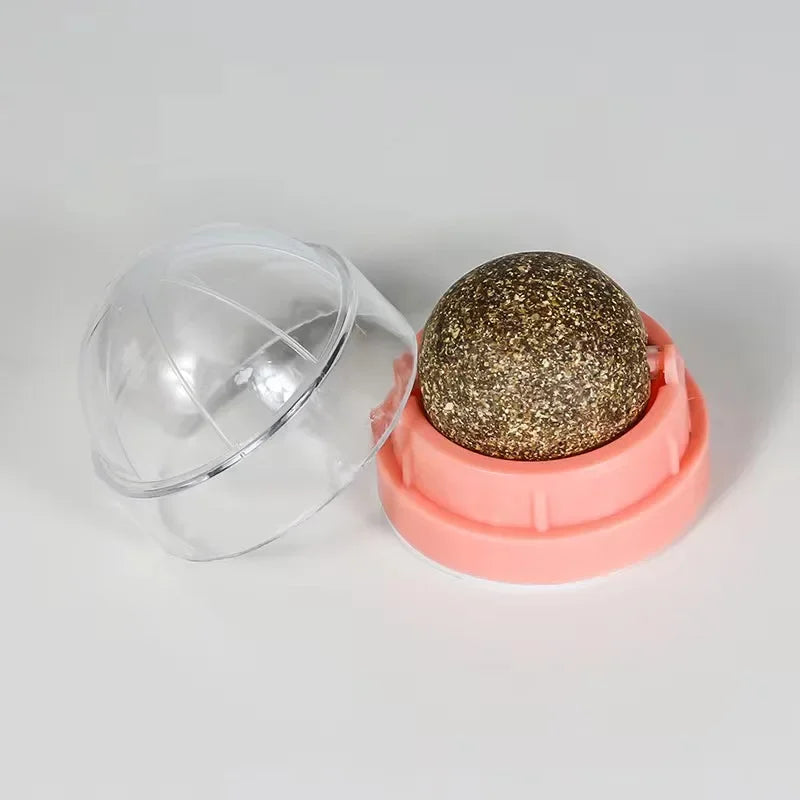 Catnip Cat Wall Stick-on Ball Toy