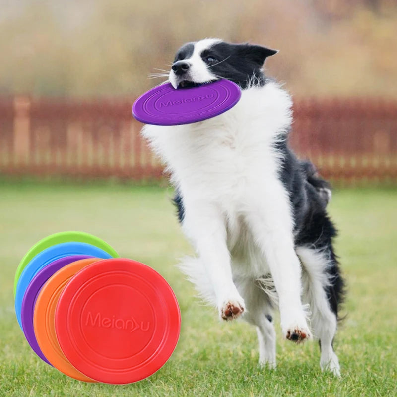 Dog Safe TPR Flying Saucer Colorful Multifunction Flying