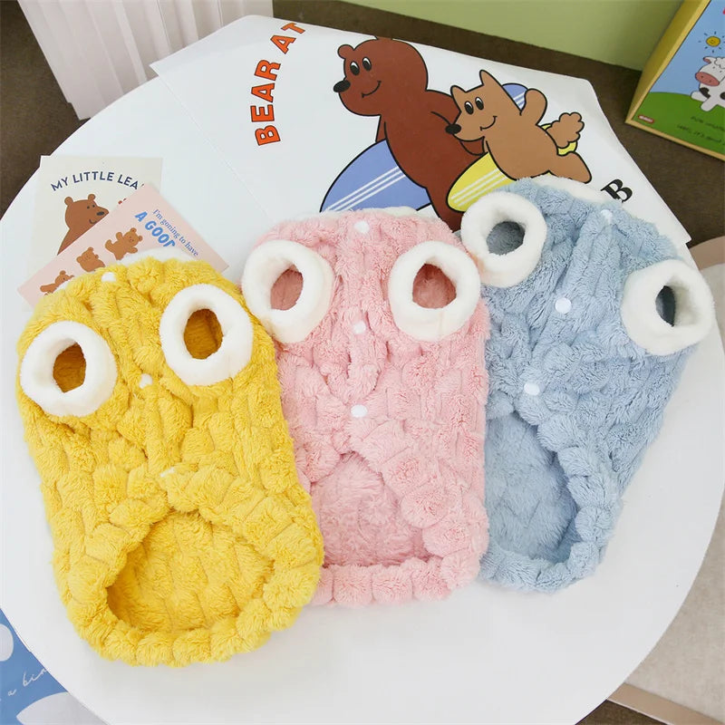 Warm Button Down Pet Winter Jacket Clothes