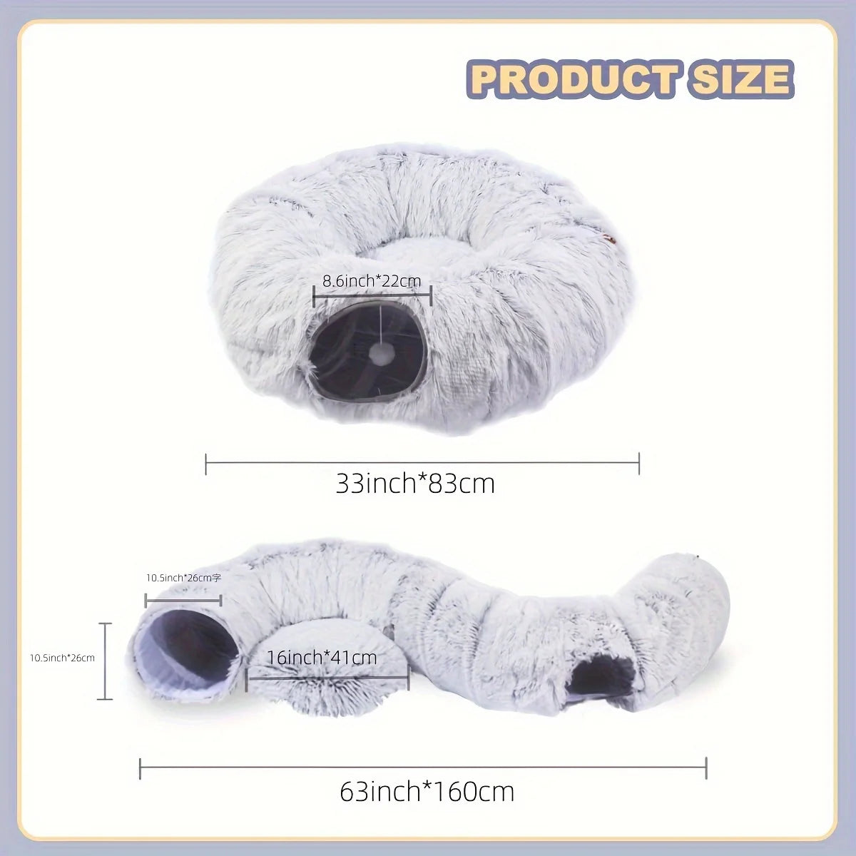Luxury Cat tunnel, warm, foldable, removable, and washable