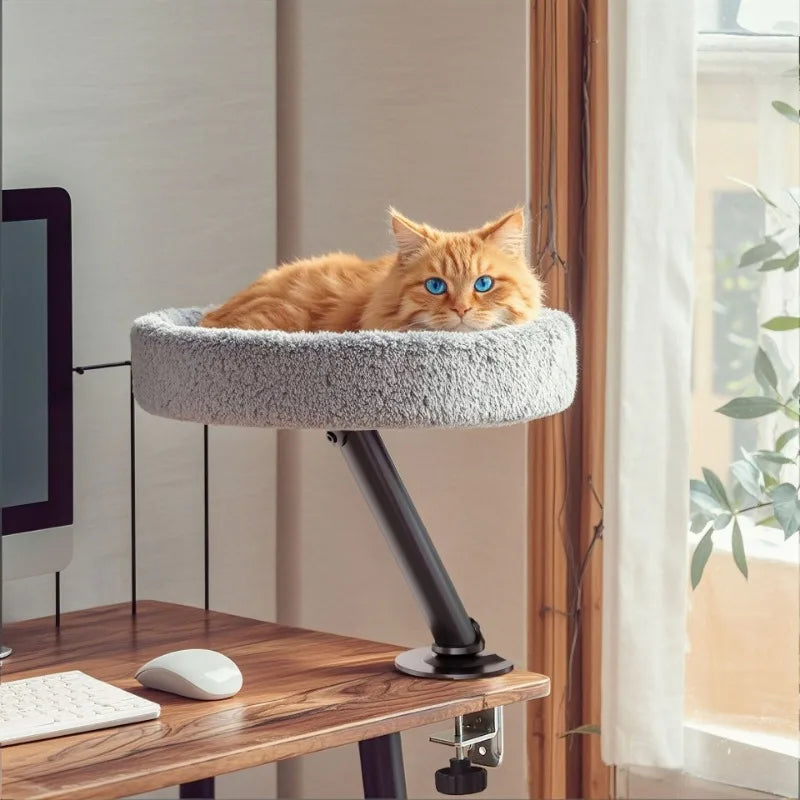 Comfortable and soft round office cat bed