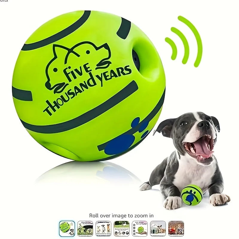 Squeaky Giggle Wobble Ball for All Dog Breeds with Entertaining Sounds