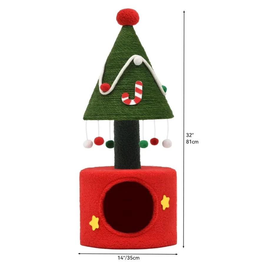32 Cute Cat Christmas Trees with Cat Scratching Post