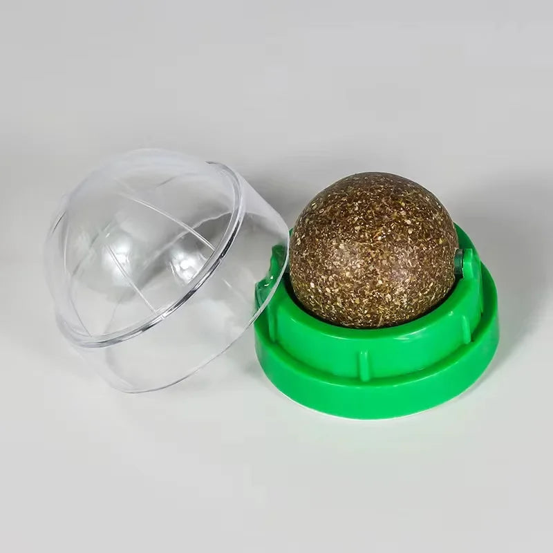 Catnip Cat Wall Stick-on Ball Toy