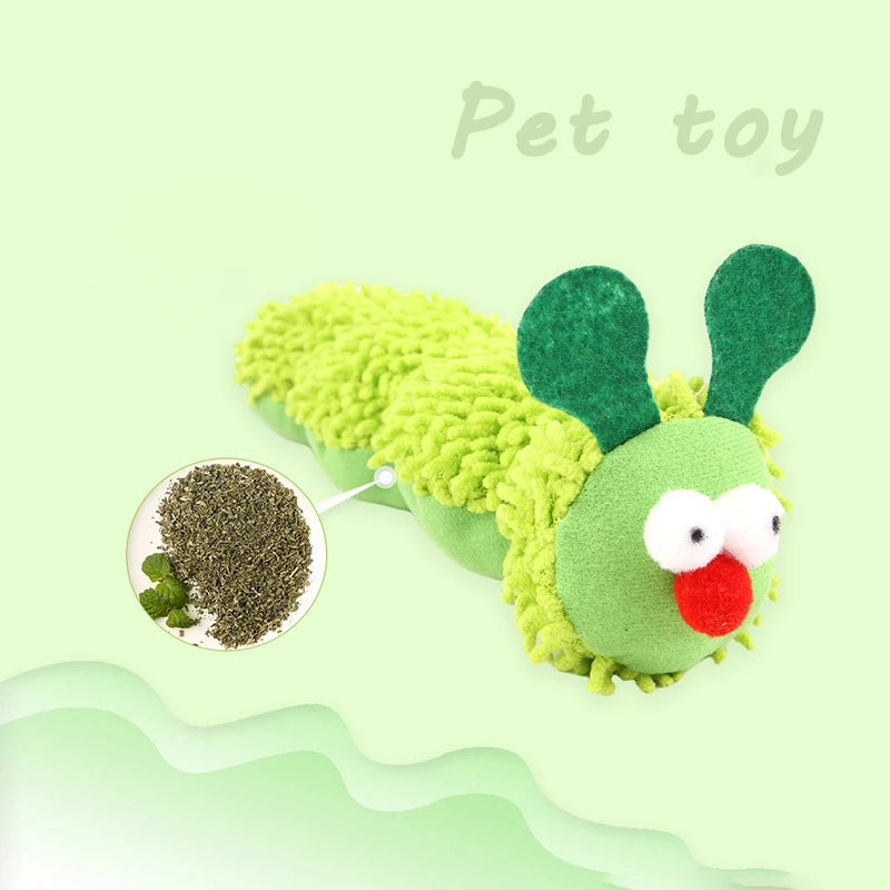 Cat Chew Toys Caterpillar Catnip Molar Toy