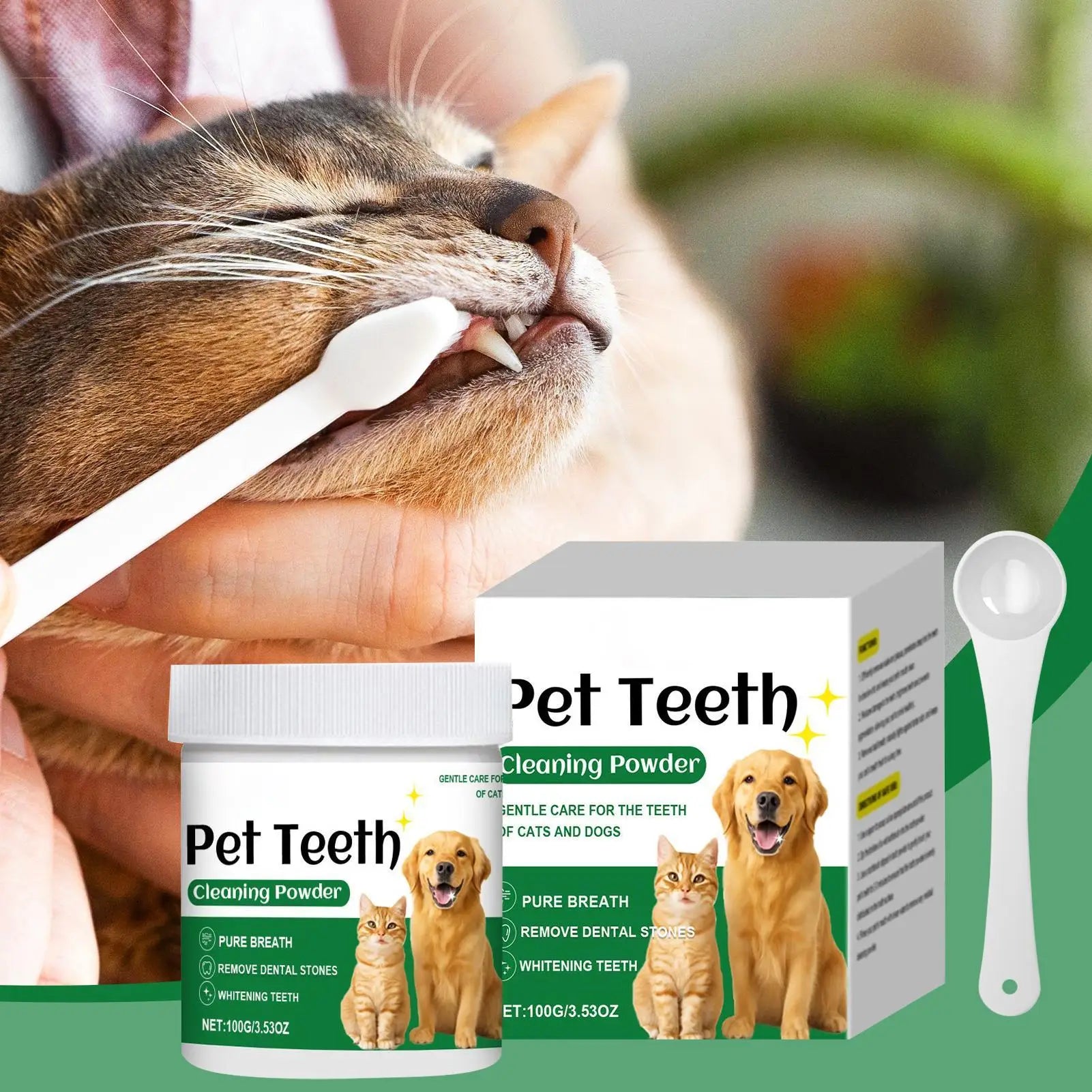 Tooth powder for dogs, bad breath eliminator for dogs