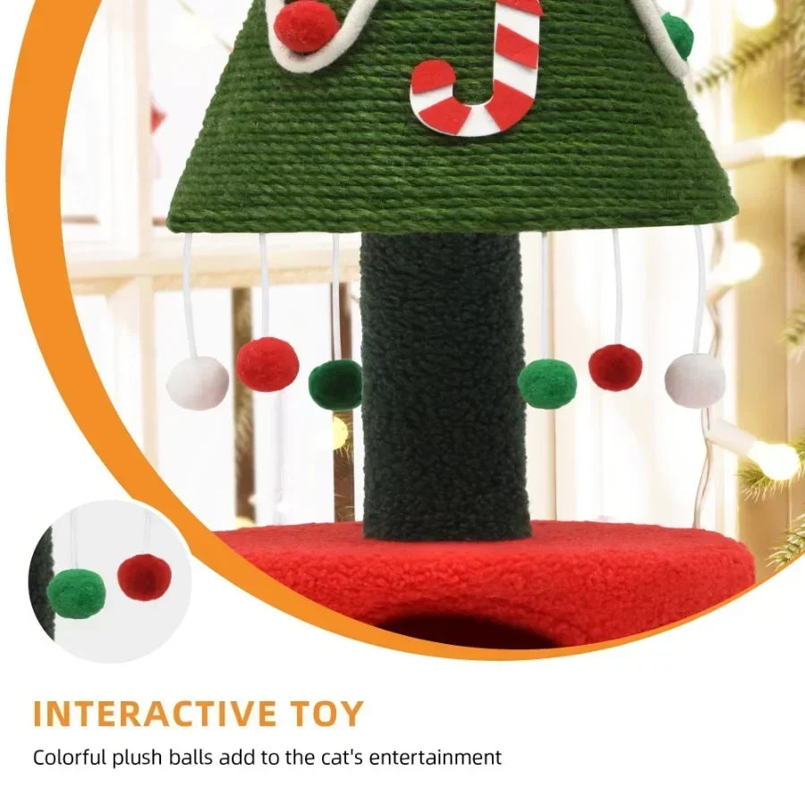32 Cute Cat Christmas Trees with Cat Scratching Post