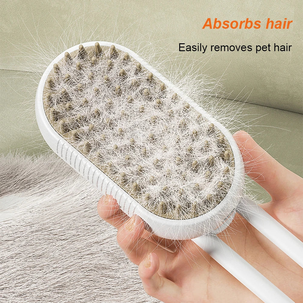 3 in 1 Electric Spray Cat Hair Brushes USB Rechargeable