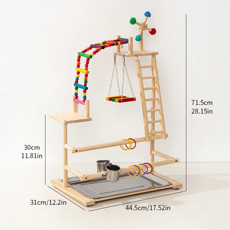 Pepper wood parrot platform