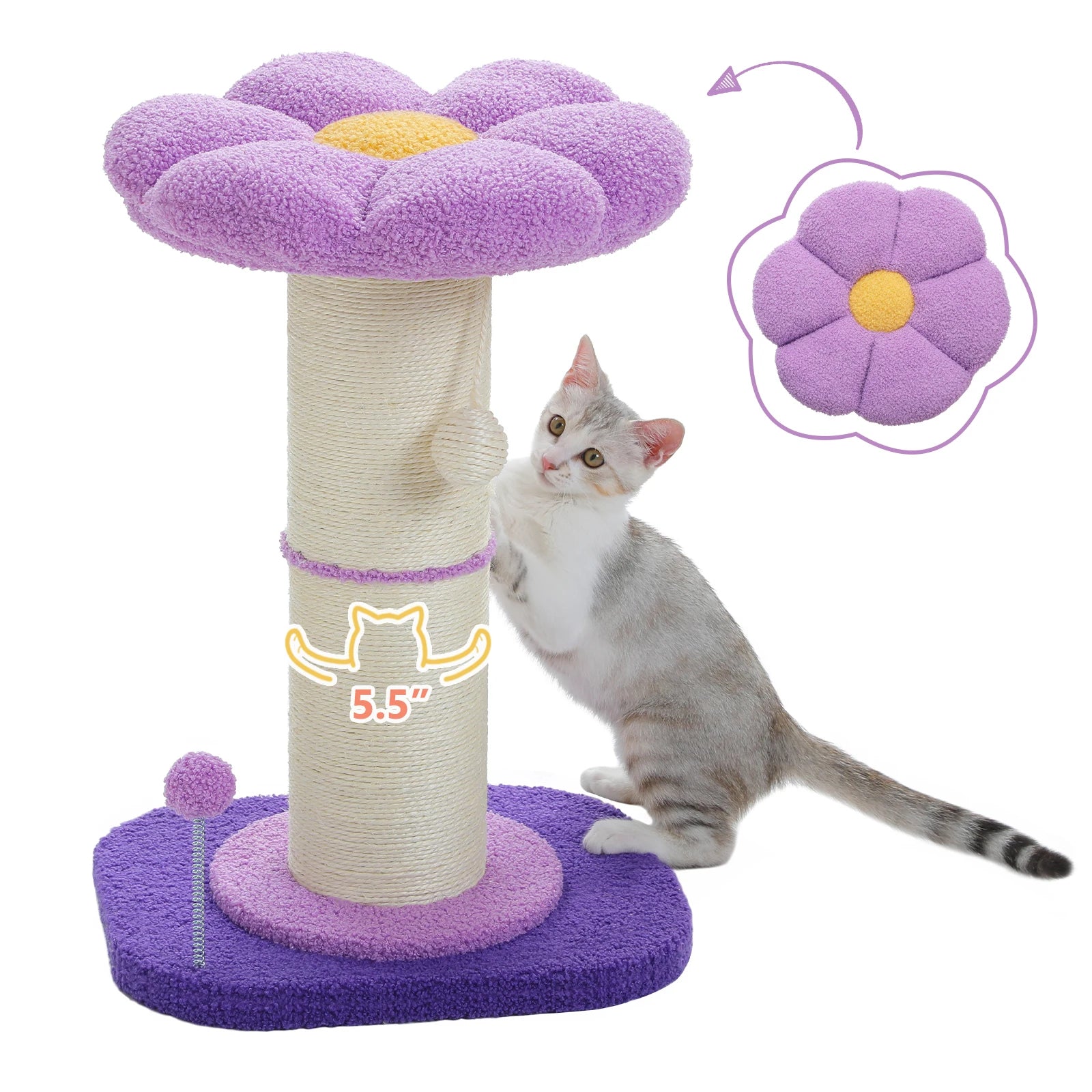 Small Flower Tree Cat Scratching Post