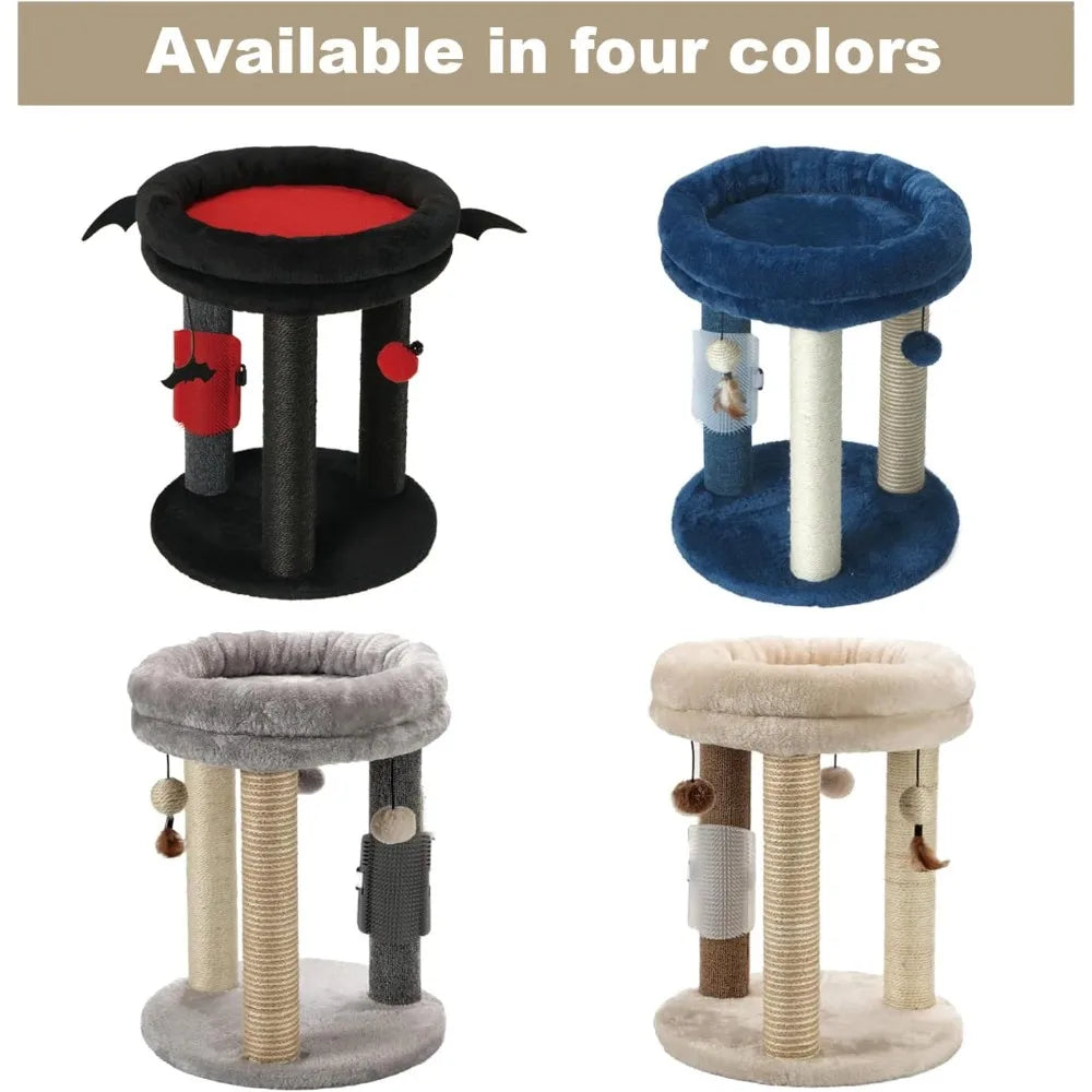 Small Cat Tree, Scratching Post with Soft Tower Bed
