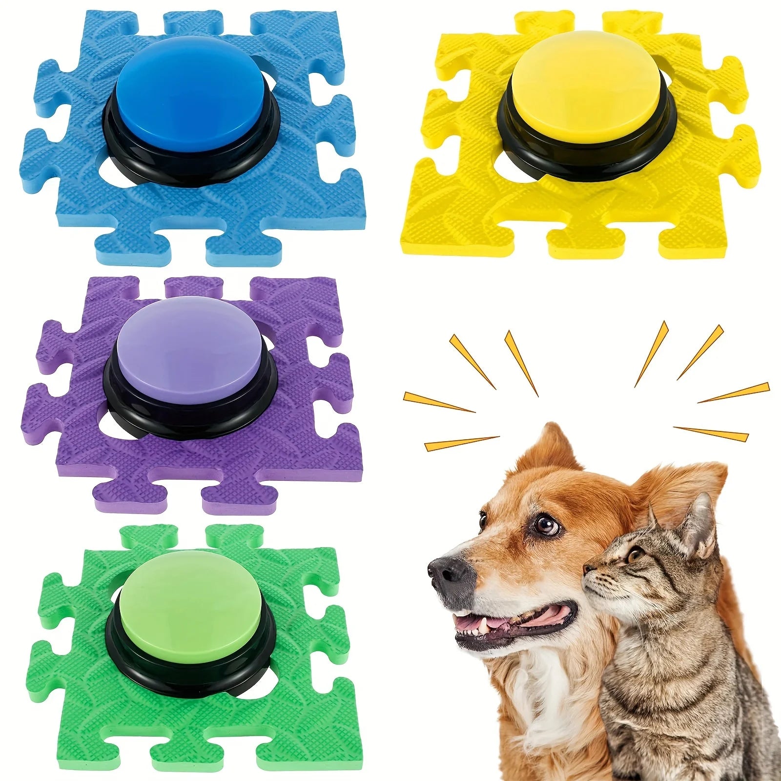 4pcs Recordable Talking Button With Pad Interactive Toy Dog