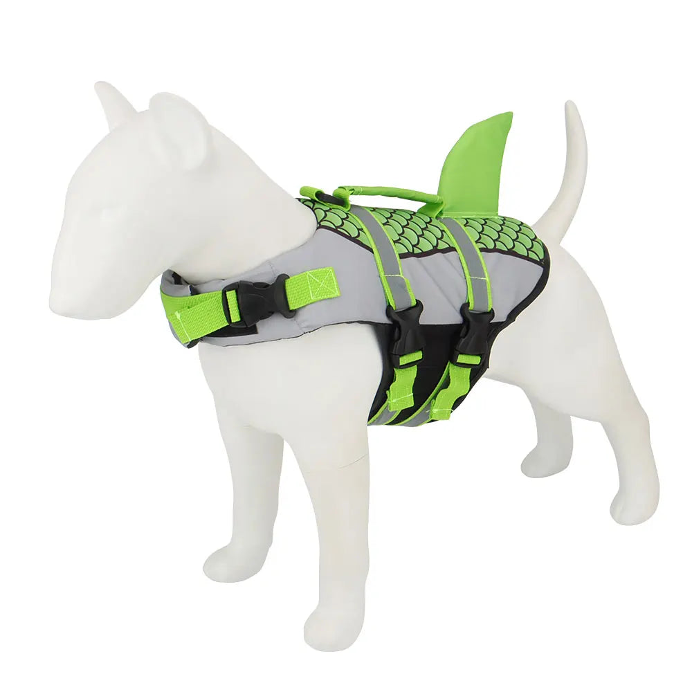 Scales Shark Dog Swimwear, Pet Life Jacket